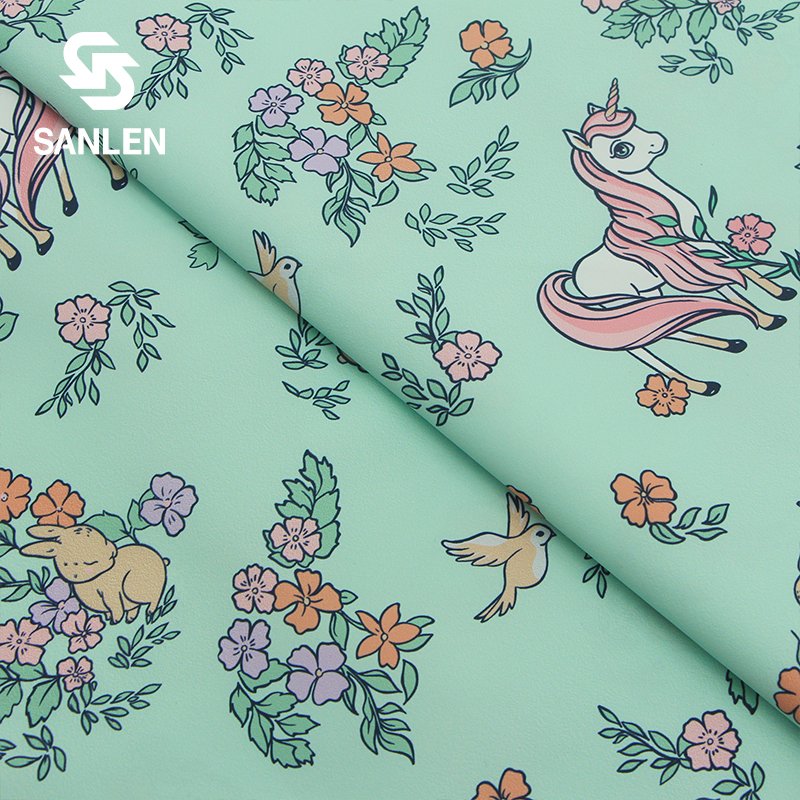 2023 New 50D 72F Spring Birds Rabbit Pony Unicorn Kids Designer Digital 100% Polyester Printed Fabric Printing For Down Jacket