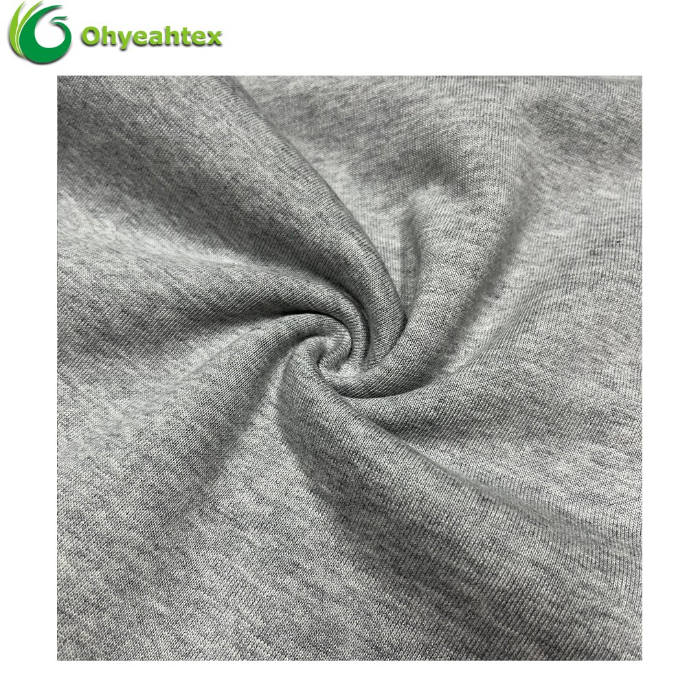 Eco-friendly Heavy Weight Bamboo Organic Cotton Brush French Terry Fabric For Sweatshirt