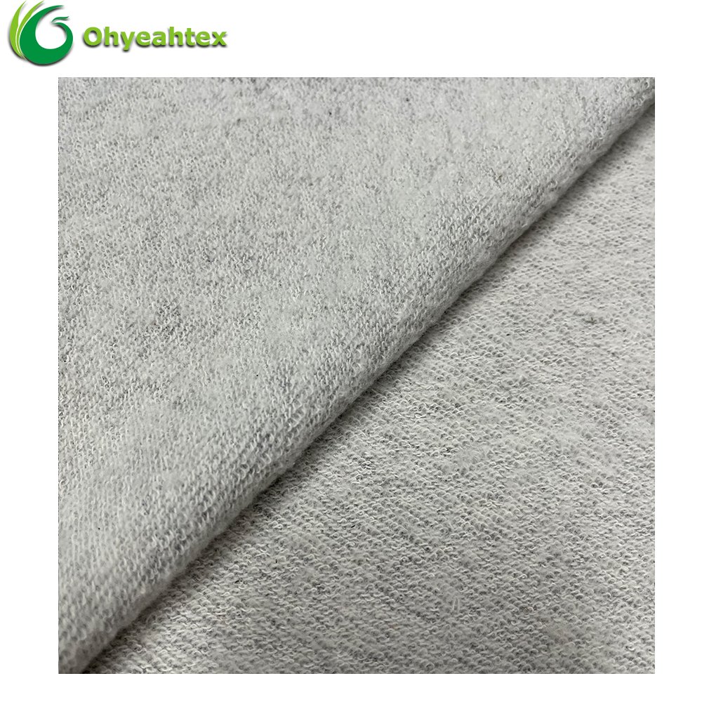 Eco-friendly Heavy Weight Bamboo Organic Cotton Brush French Terry Fabric For Sweatshirt