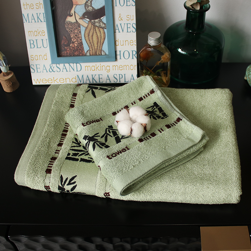 Morden Luxury Hot Selling 100% Bamboo Fiber Terry Soft Touching Bathroom Woven Face Towel