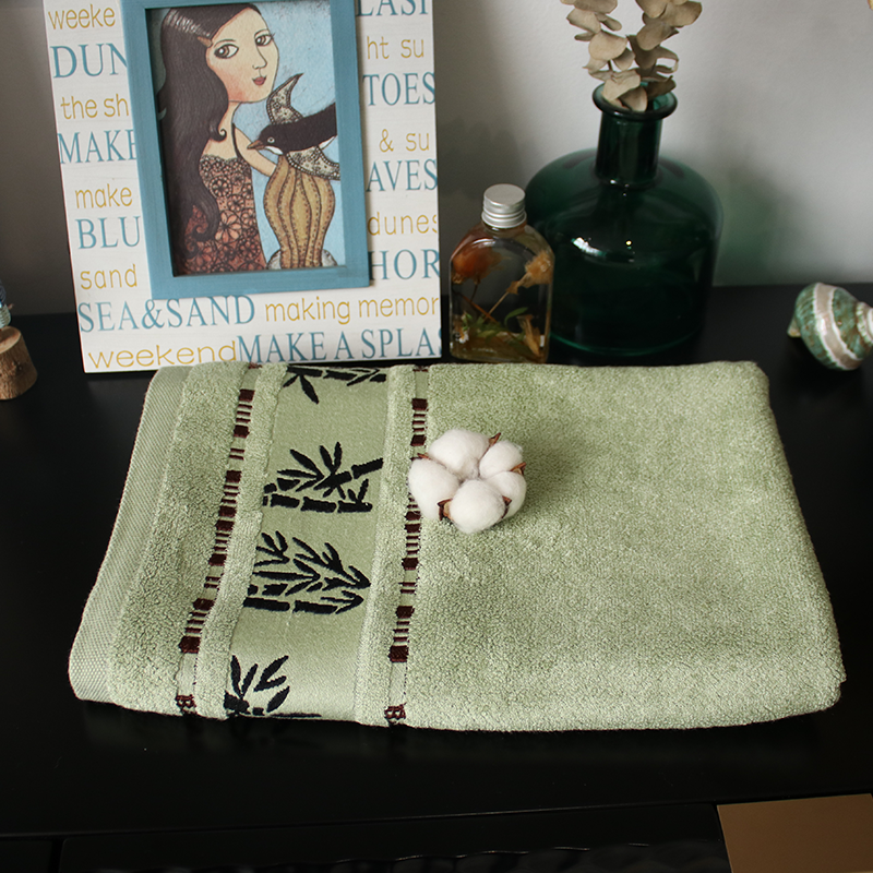 Morden Luxury Hot Selling 100% Bamboo Fiber Terry Soft Touching Bathroom Woven Face Towel