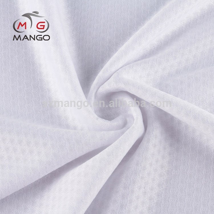 Hot sale white super fine mesh cycling knitted 100% polyester fabric wholesale