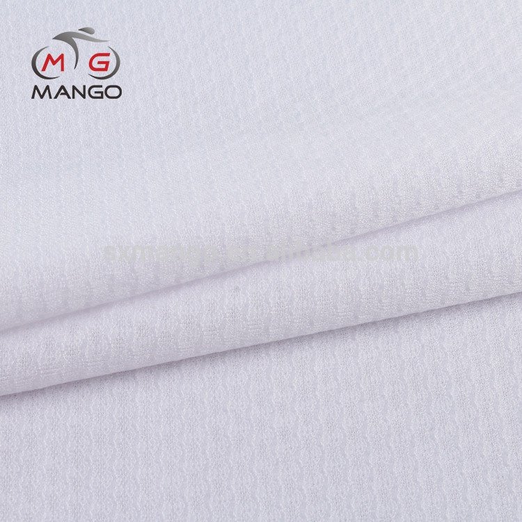 Hot sale white super fine mesh cycling knitted 100% polyester fabric wholesale