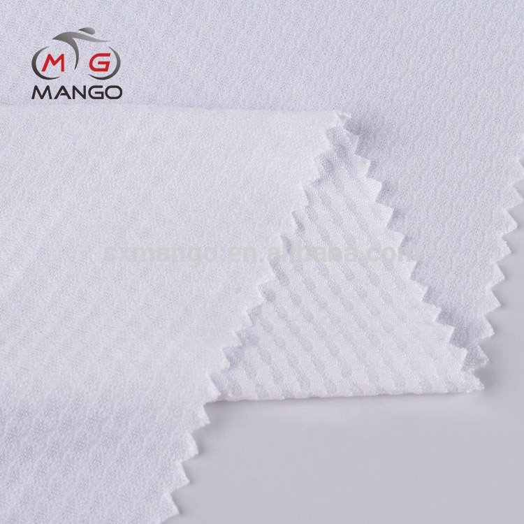 Hot sale white super fine mesh cycling knitted 100% polyester fabric wholesale