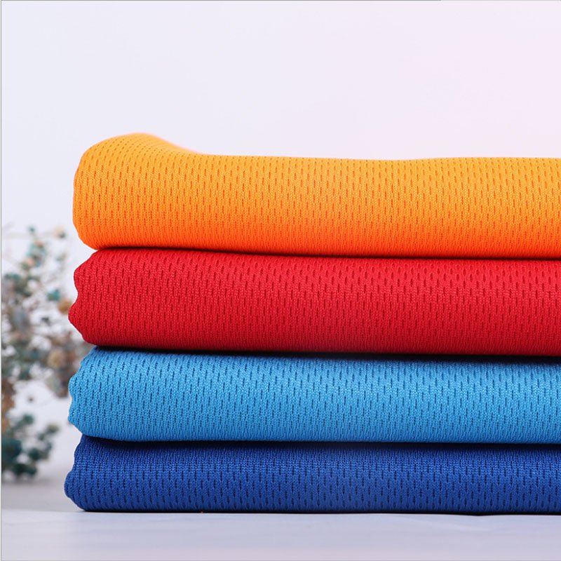 Hot Selling 100% Polyester Bird Eye Mesh Fabric For T Shirts Mesh Breathable Quick Dry Knit Fabric For Sports Wear