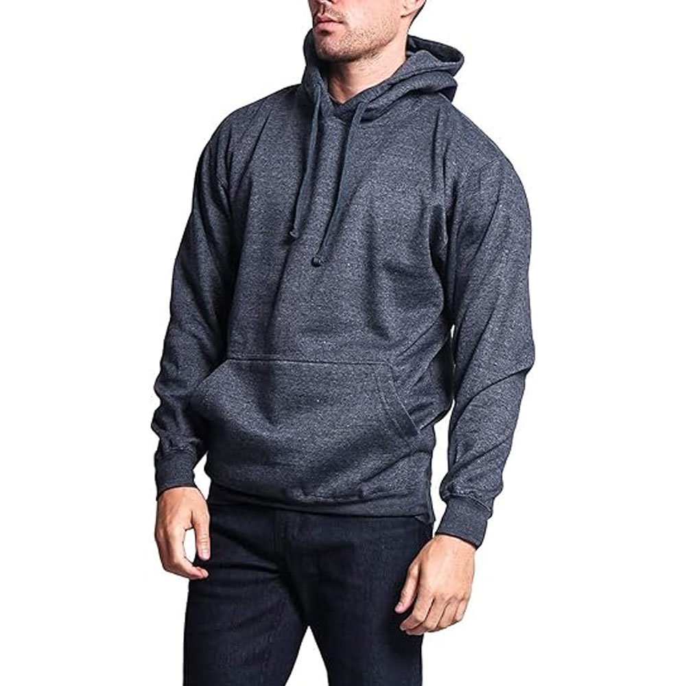 Next Level Latest Autumn Winter Solid Color Fleece Custom Logo Pullover Hoodies Drawstring Kangaroo Pocket Thermal Lined Hoodie