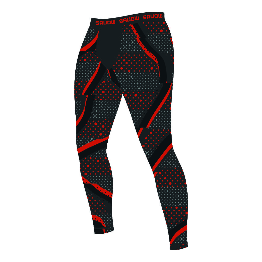 Sublimation custom BJJ MMA Running workout Training Compression Pants Sports Leggings Men Leggings High Elasticity belt Fitness