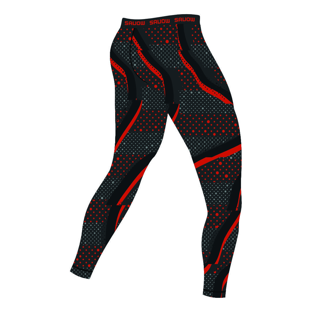 Sublimation custom BJJ MMA Running workout Training Compression Pants Sports Leggings Men Leggings High Elasticity belt Fitness