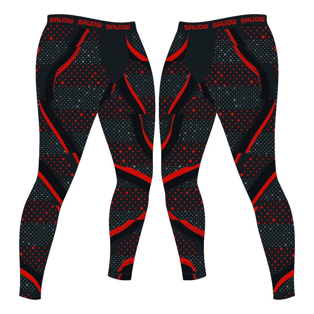 Sublimation custom BJJ MMA Running workout Training Compression Pants Sports Leggings Men Leggings High Elasticity belt Fitness