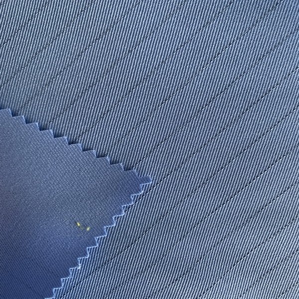 99 Polyester 1 Conductive fiber Antistatic Gabardine Fabric for Workwear