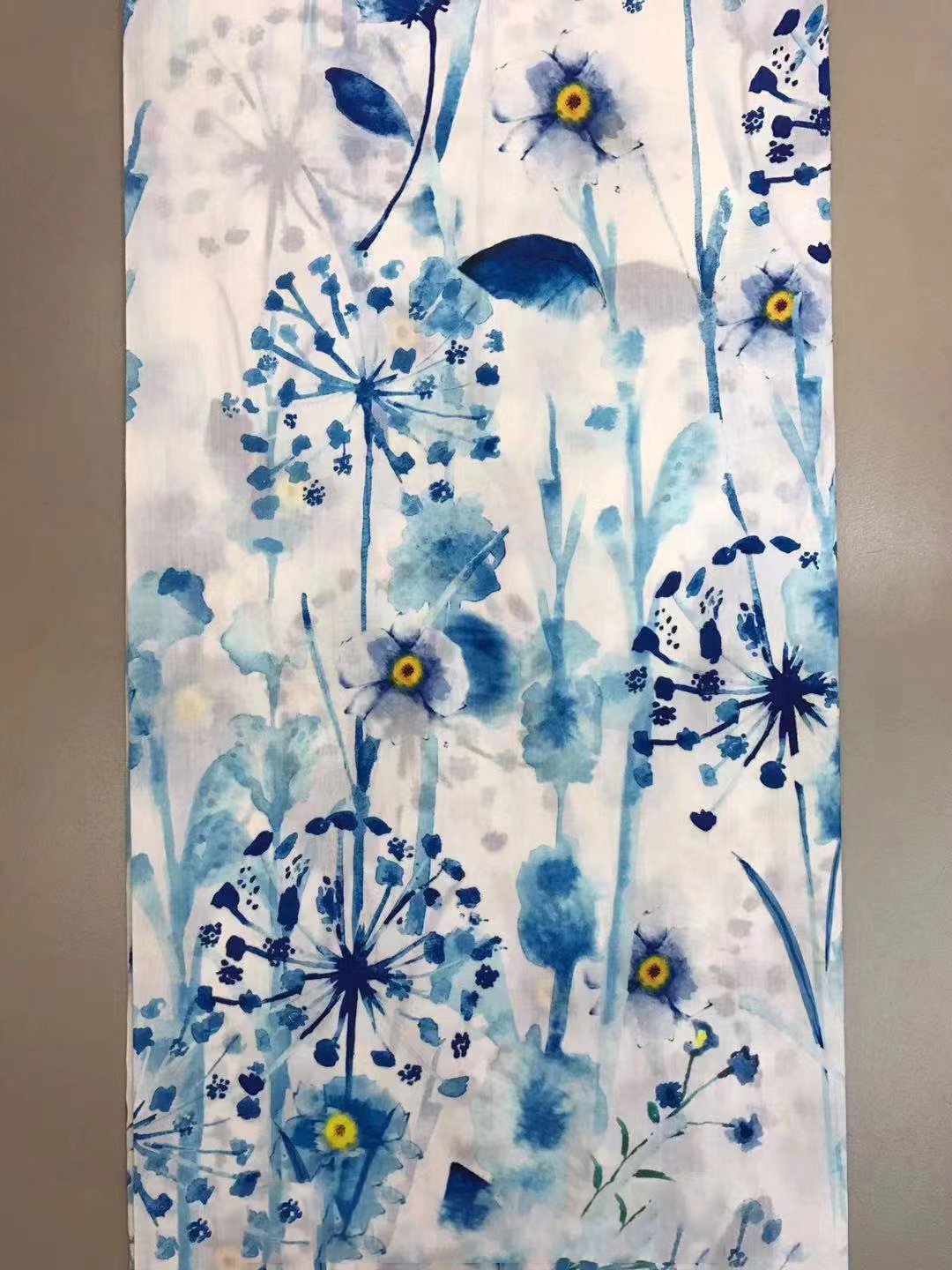 Custom Breathable digital design 100% flower printed custom print linen fabric