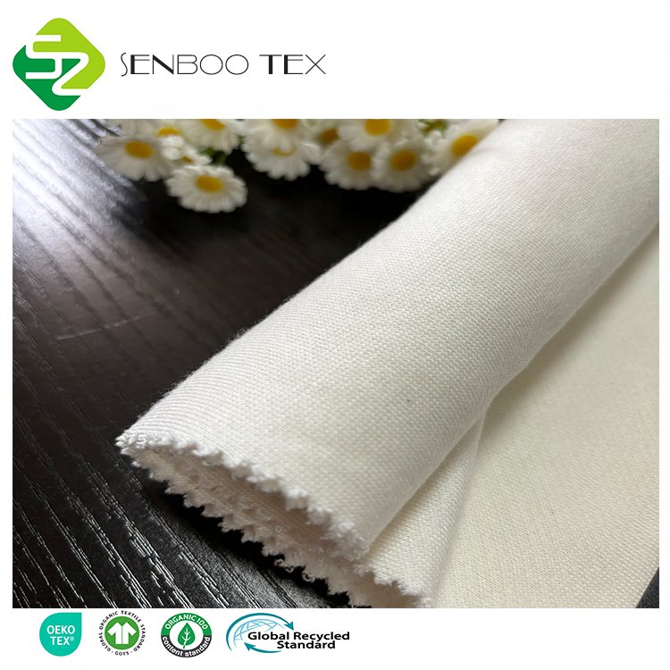Best Quality Custom 350 GSM Organic Cotton Breathable Bamboo Fleece Knitted Eco-Friendly Sportswear Diapers Bamboo Fiber Fabric