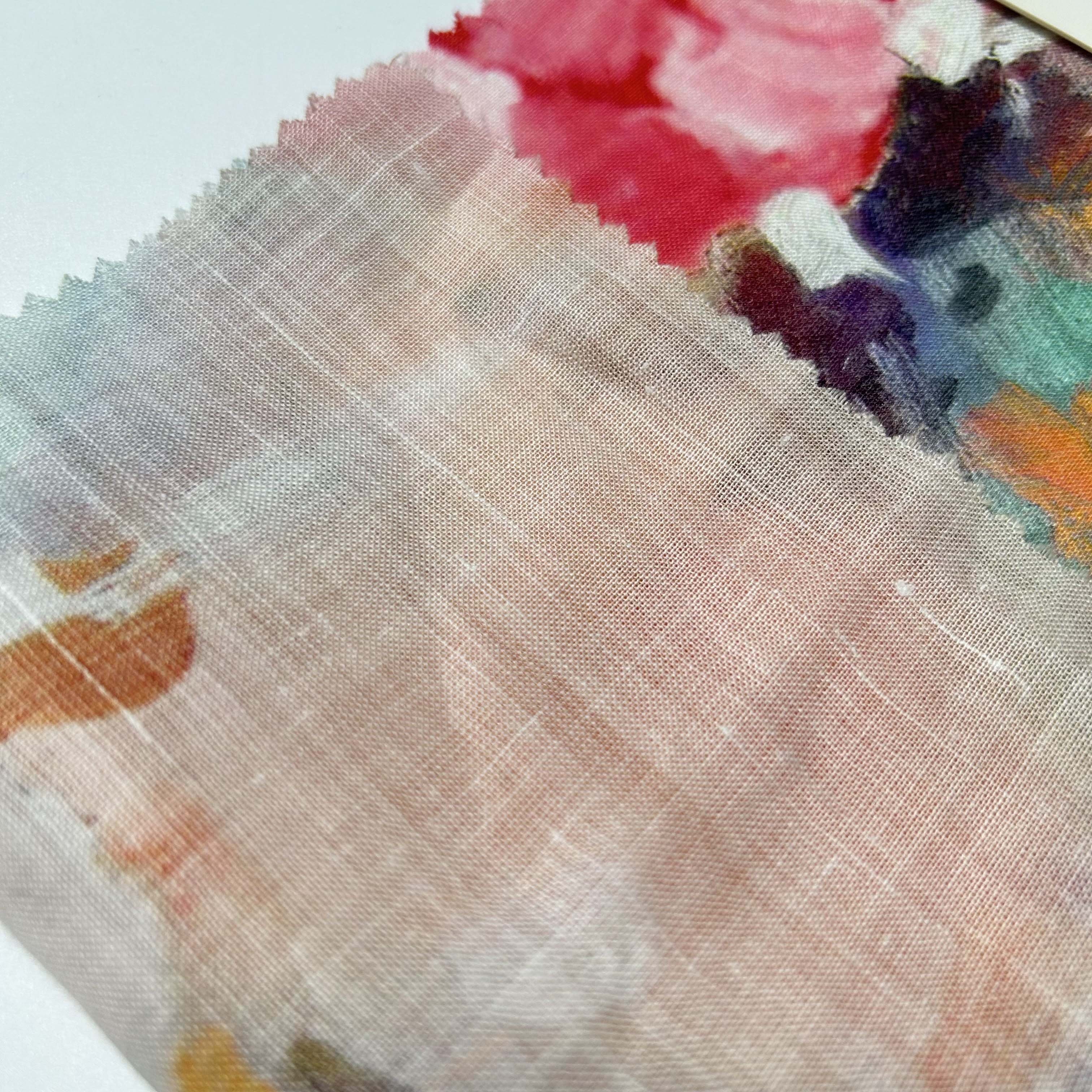 Printing organic 21*21s wholesale textile 125gsm french shirting 100 linen fabric