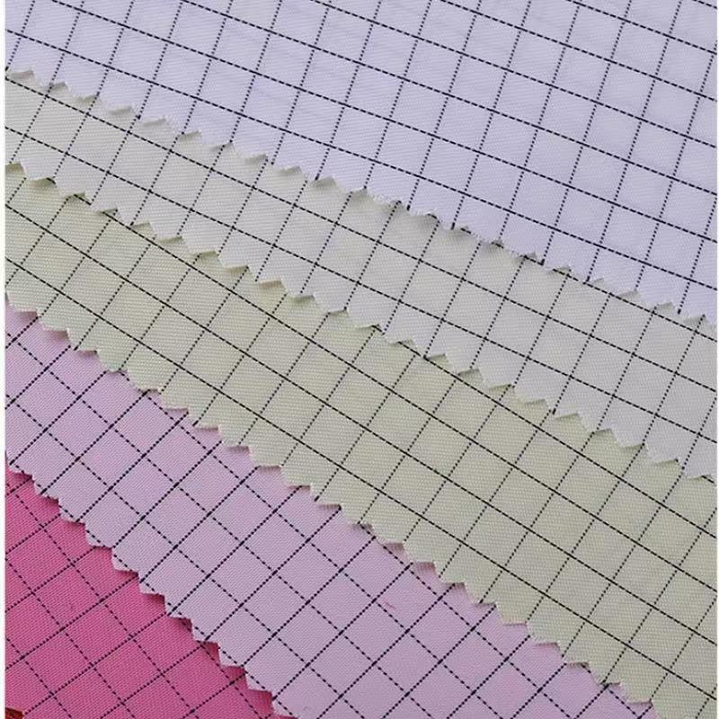 Waterproof and breathable C/T/B 32*32 Bamboo fiber Grid polyester blended fabric for Home Textile material
