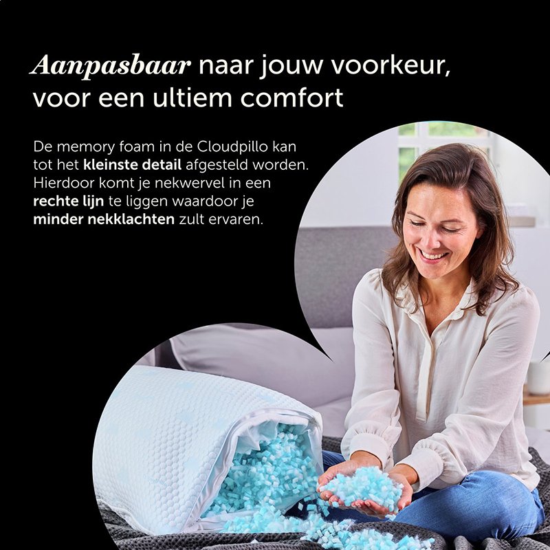 Custom Logo Cooling Sleeping Bamboo Neck Support Adjustable Height Shredded Memory Foam Pillow