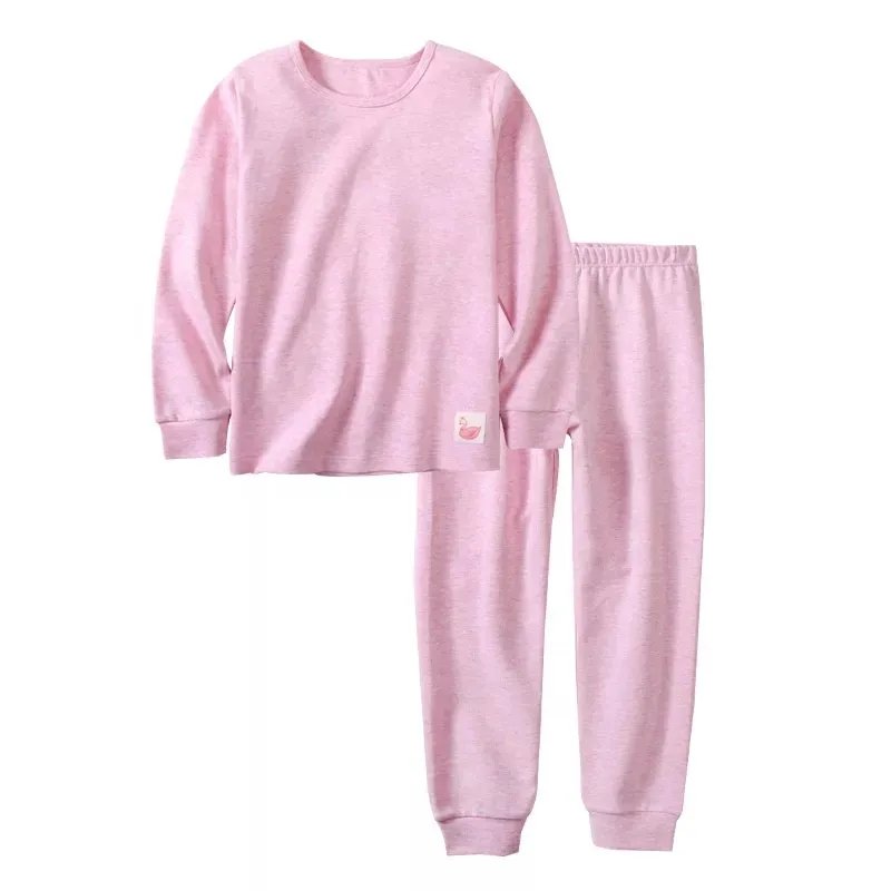 100% Cotton Winter Kids Clothes Wholesale Soft Organic Bamboo Pajamas Children knit Long Sleeve Kids Clothing Boy And Girl