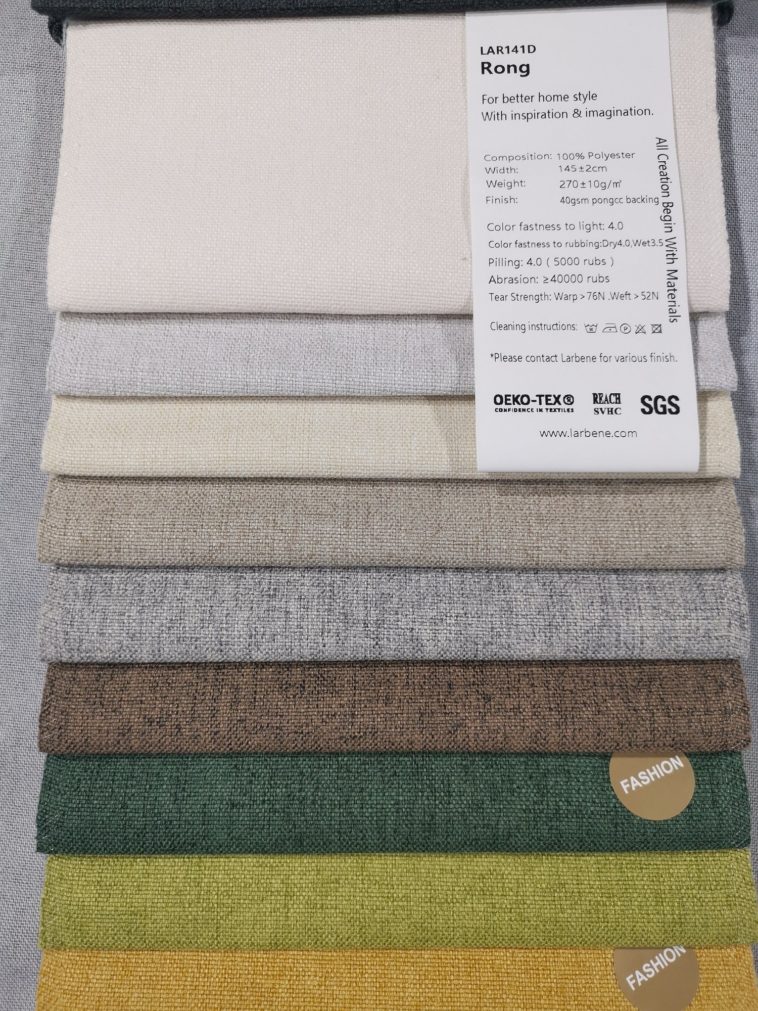 141 hot selling China fabric factory 100% polyester linen sofa fabric plain style furniture fabric