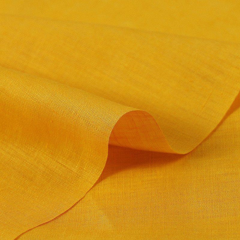 High Quality Eco Friendly Solid Color 14S Breathable Slub Woven 100% Linen Fabric For Dress
