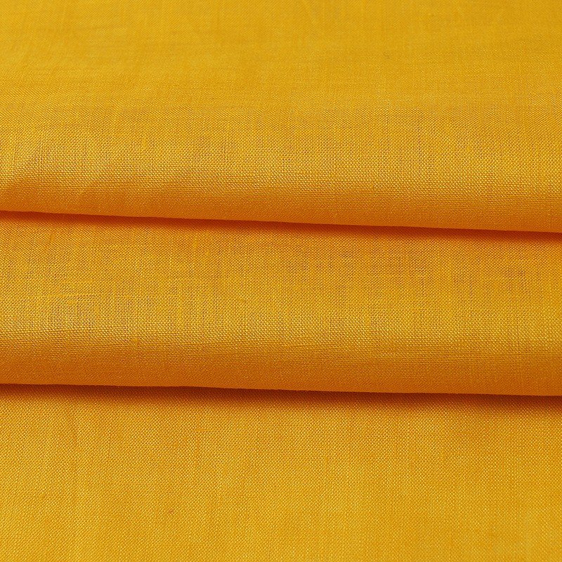 High Quality Eco Friendly Solid Color 14S Breathable Slub Woven 100% Linen Fabric For Dress