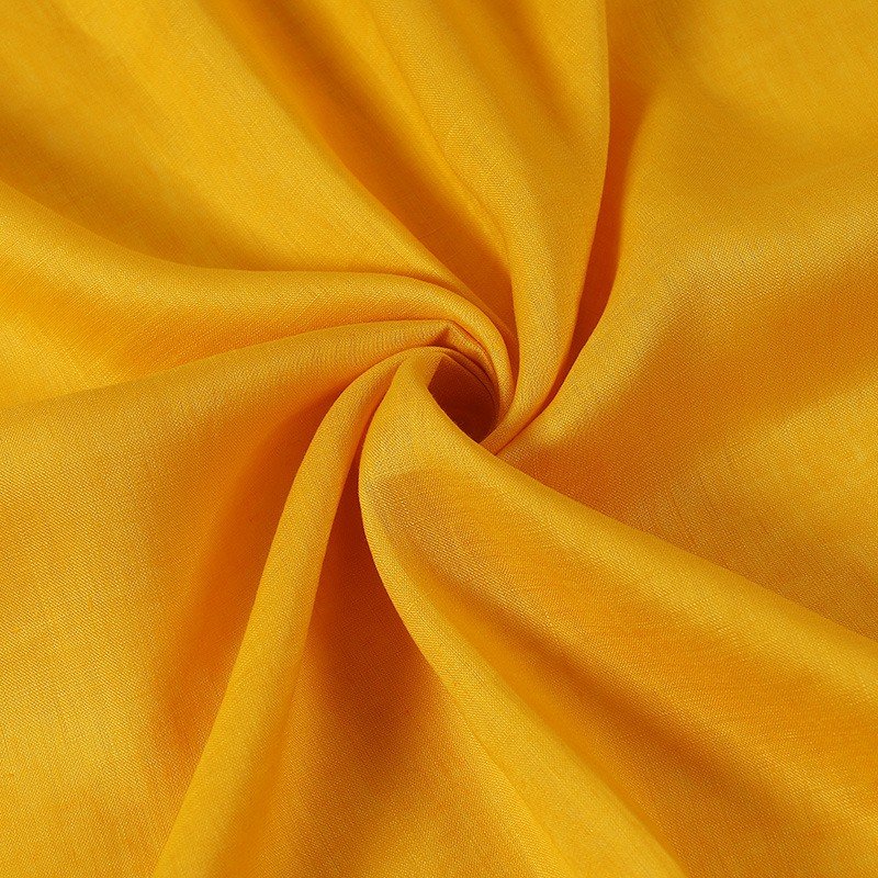High Quality Eco Friendly Solid Color 14S Breathable Slub Woven 100% Linen Fabric For Dress