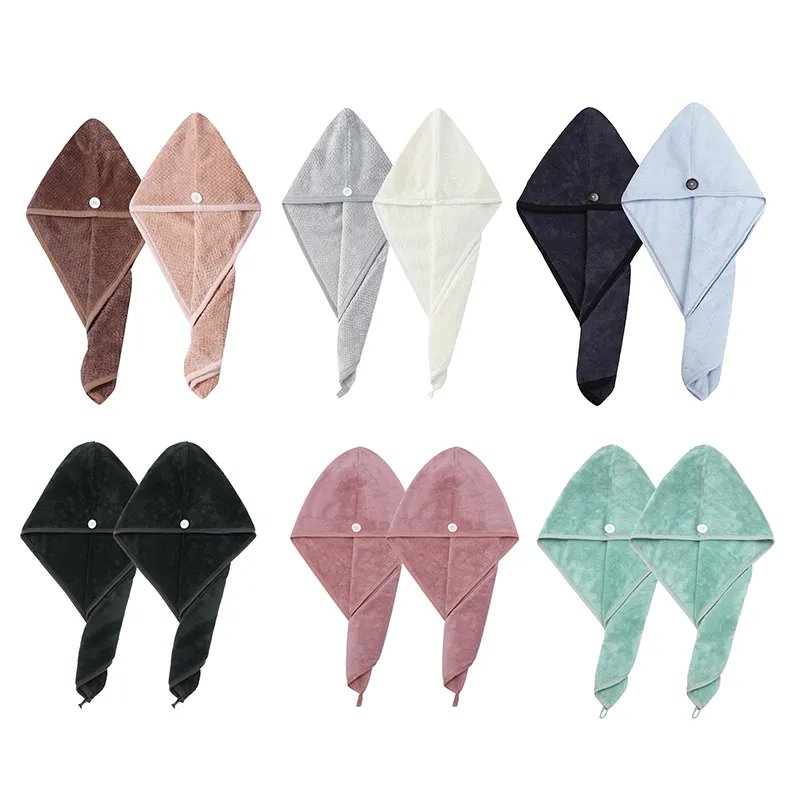 Wholesale Quick Drying Fashion Design Soft Touching Magic Rapid Drying Bathrobe Use Super Absorbent Hair Towel