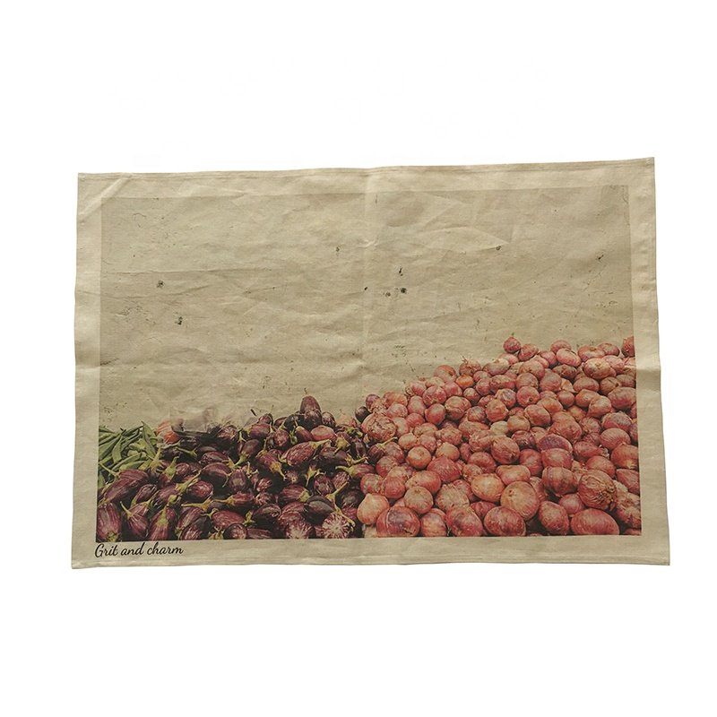 wholesale blank plain white 100% linen fabric tea towel