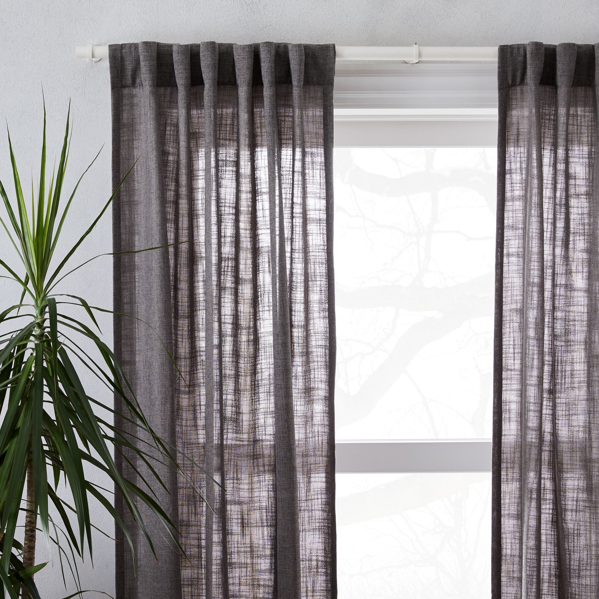 Manufacturer Classical Soft blinds Drapes 100% Polyester Linen Look Blackout Curtains for living room bedroom