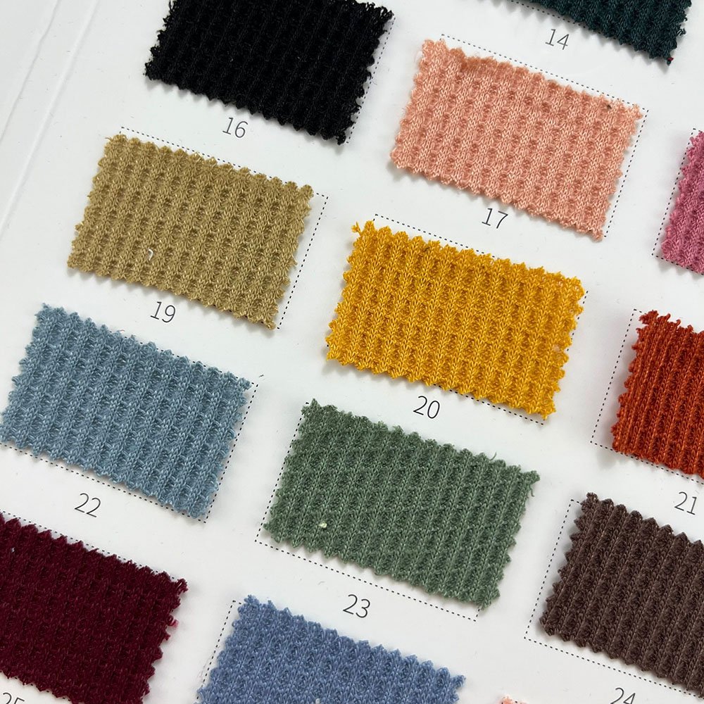In stock 100 polyester 220g knitted waffle fabric for clothing T-shirts, home pet clothing