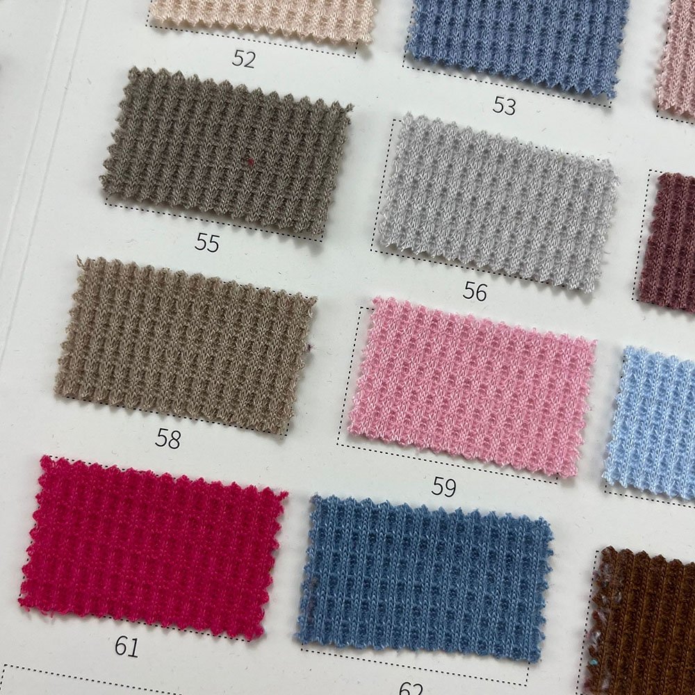 In stock 100 polyester 220g knitted waffle fabric for clothing T-shirts, home pet clothing