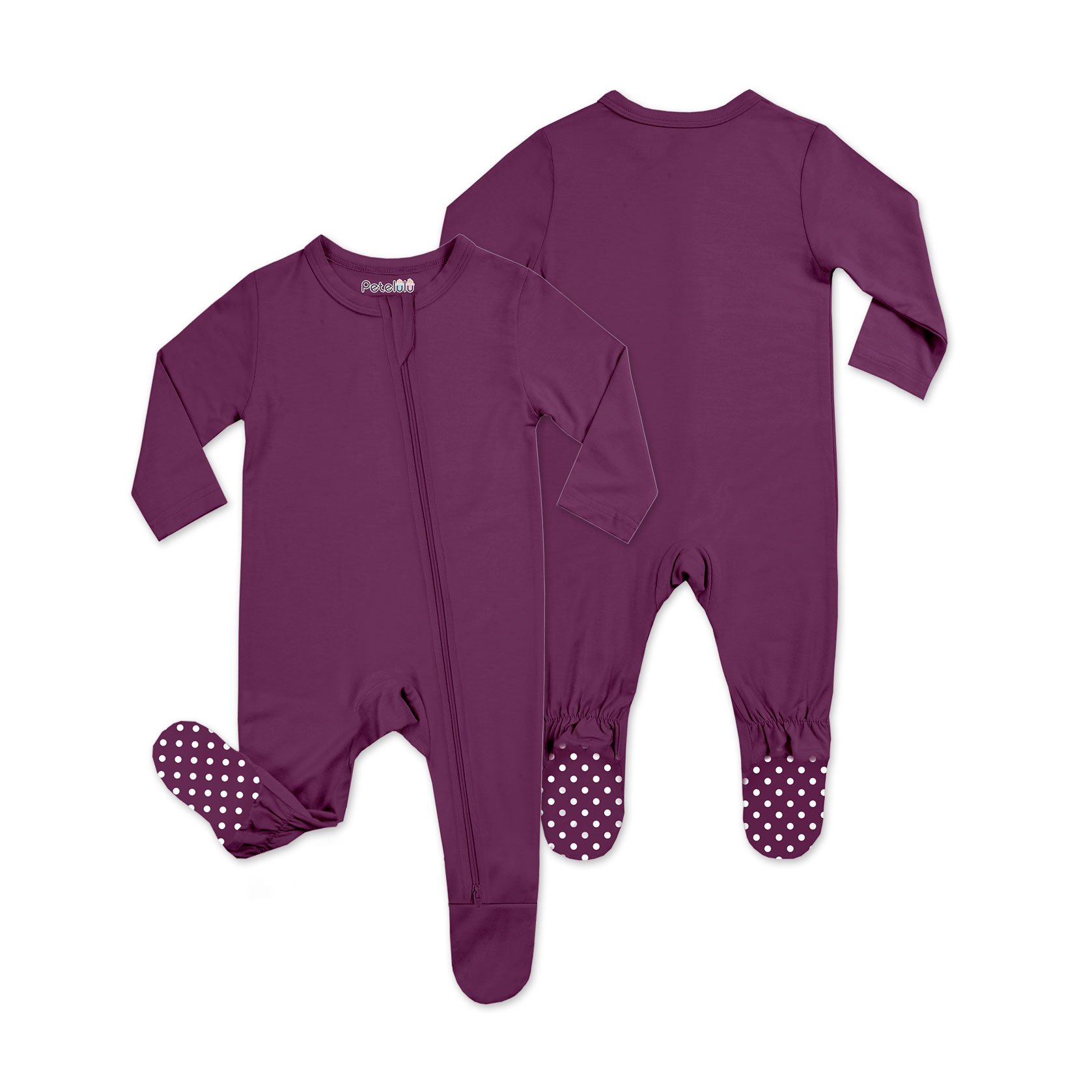 One stop customization service Infant Unisex baby zipper Solid Footed bamboo Jumpsuit Sweatshirt Romper Neutral Baby Clothes