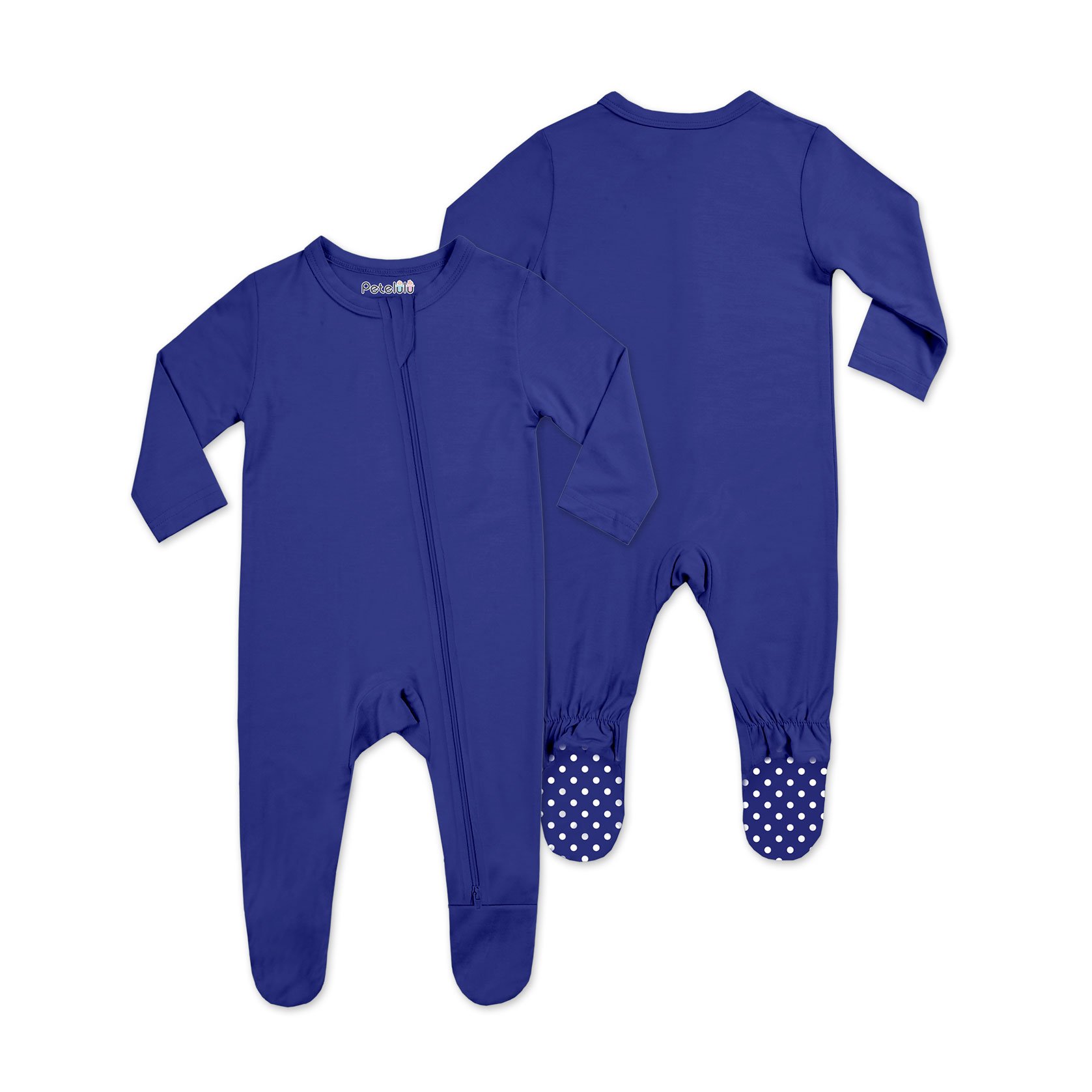 One stop customization service Infant Unisex baby zipper Solid Footed bamboo Jumpsuit Sweatshirt Romper Neutral Baby Clothes
