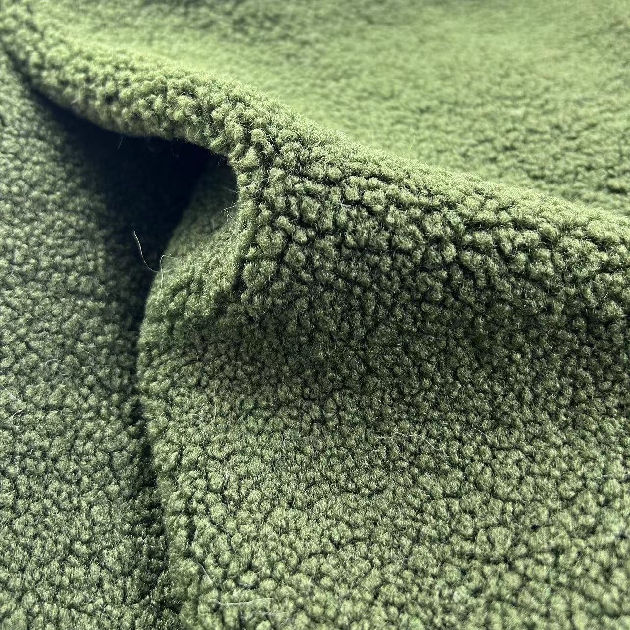 100% Polyester Fabric Knitted Teddy Bear Fur Fabric Sherpa Fleece Stretch Velvet Fabric