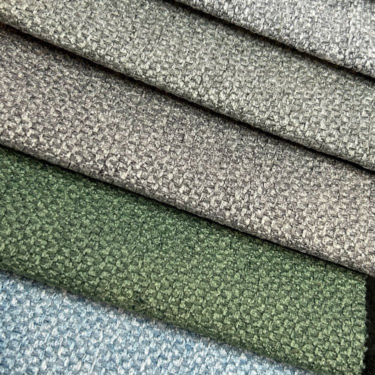Hot Sale Polyester Linen Look Jacquard Curtain Blackout Faux Linen Fabric
