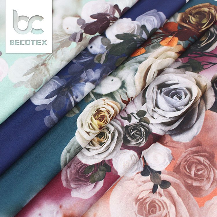 Thermal Transfer Custom Digital Printing 100% Polyester Fabric For Garment