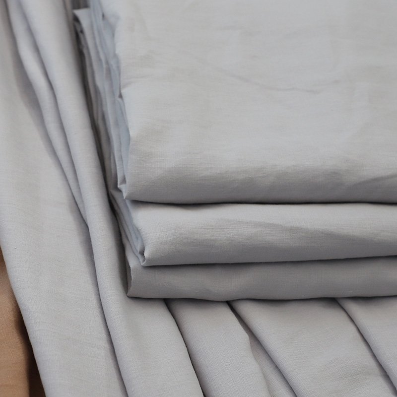 Wholesale French flax 280cm 110 inch wide bedding fabric in stock 100% washed linen bed sheet fabric