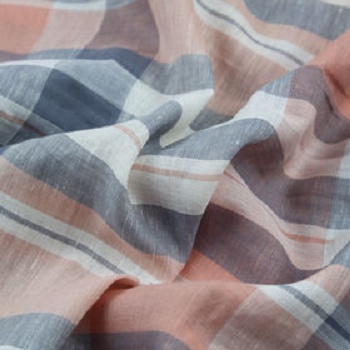 Stock High Quality Woven Linen Cotton Yarn Dyed Check Fabric For Skirt Shirt Dress European Flax & OCS