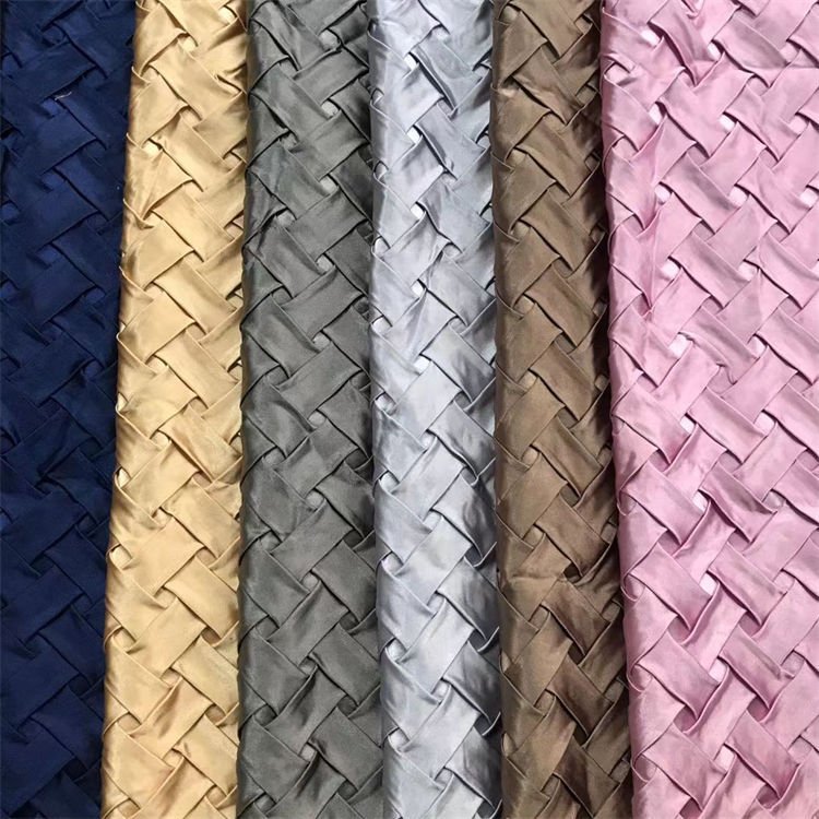 Custom color 60cmx80cm woven Plain soft clothing fabric polyester fancy pleat fabrics for clothing for party dress