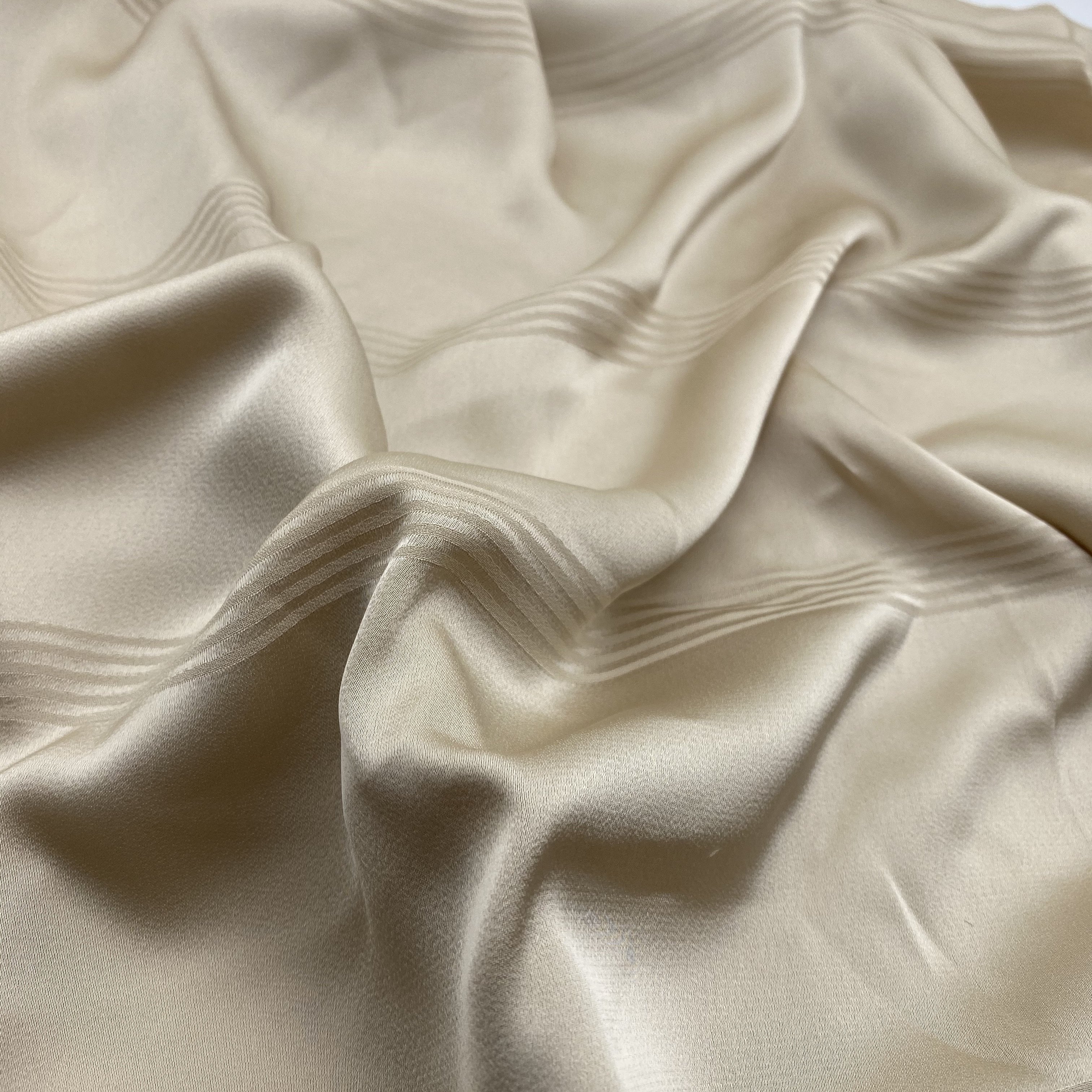 very soft handle and drape similar to acetic acid fabric 100%Polyester satin fabric Striped jacquard satin fabric