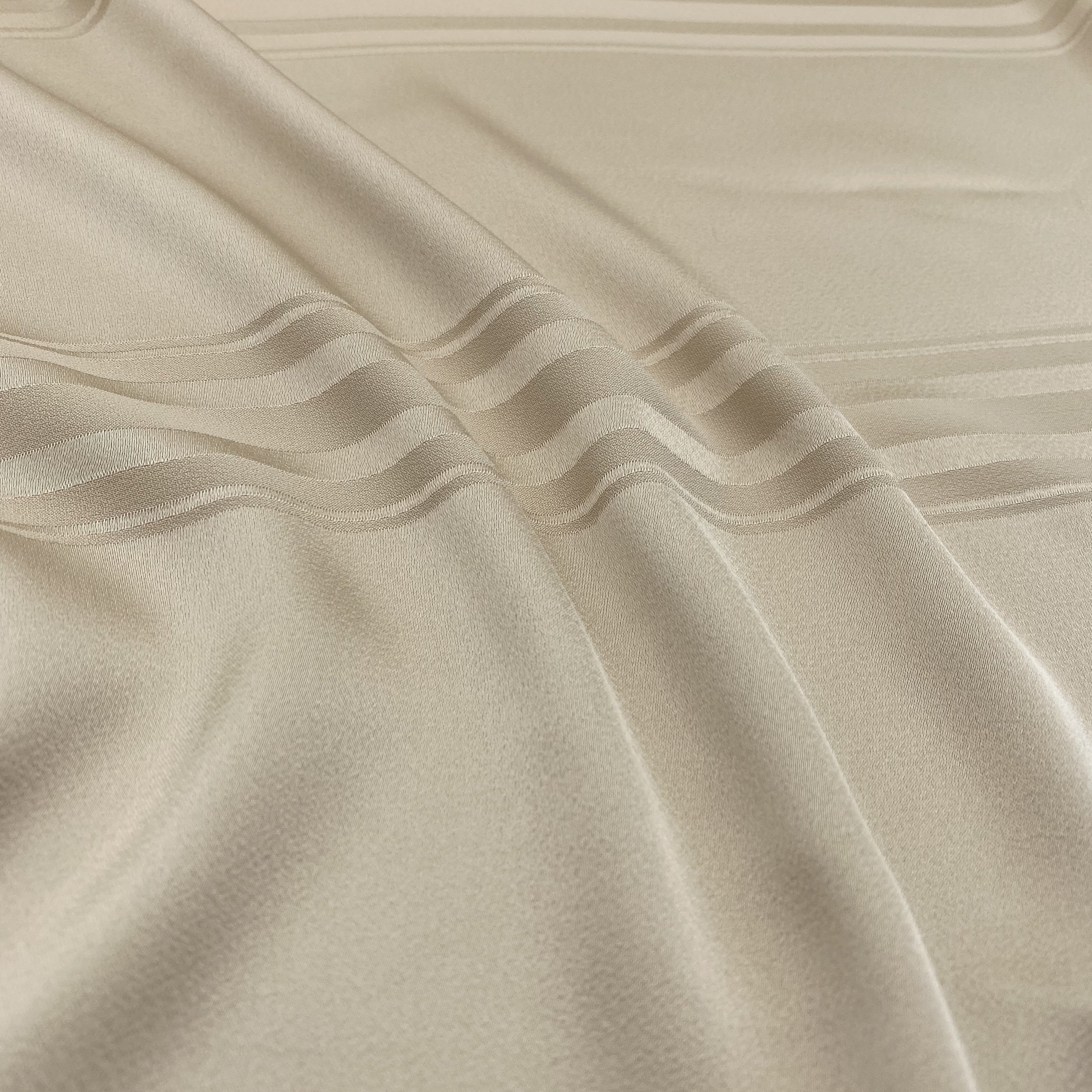 very soft handle and drape similar to acetic acid fabric 100%Polyester satin fabric Striped jacquard satin fabric