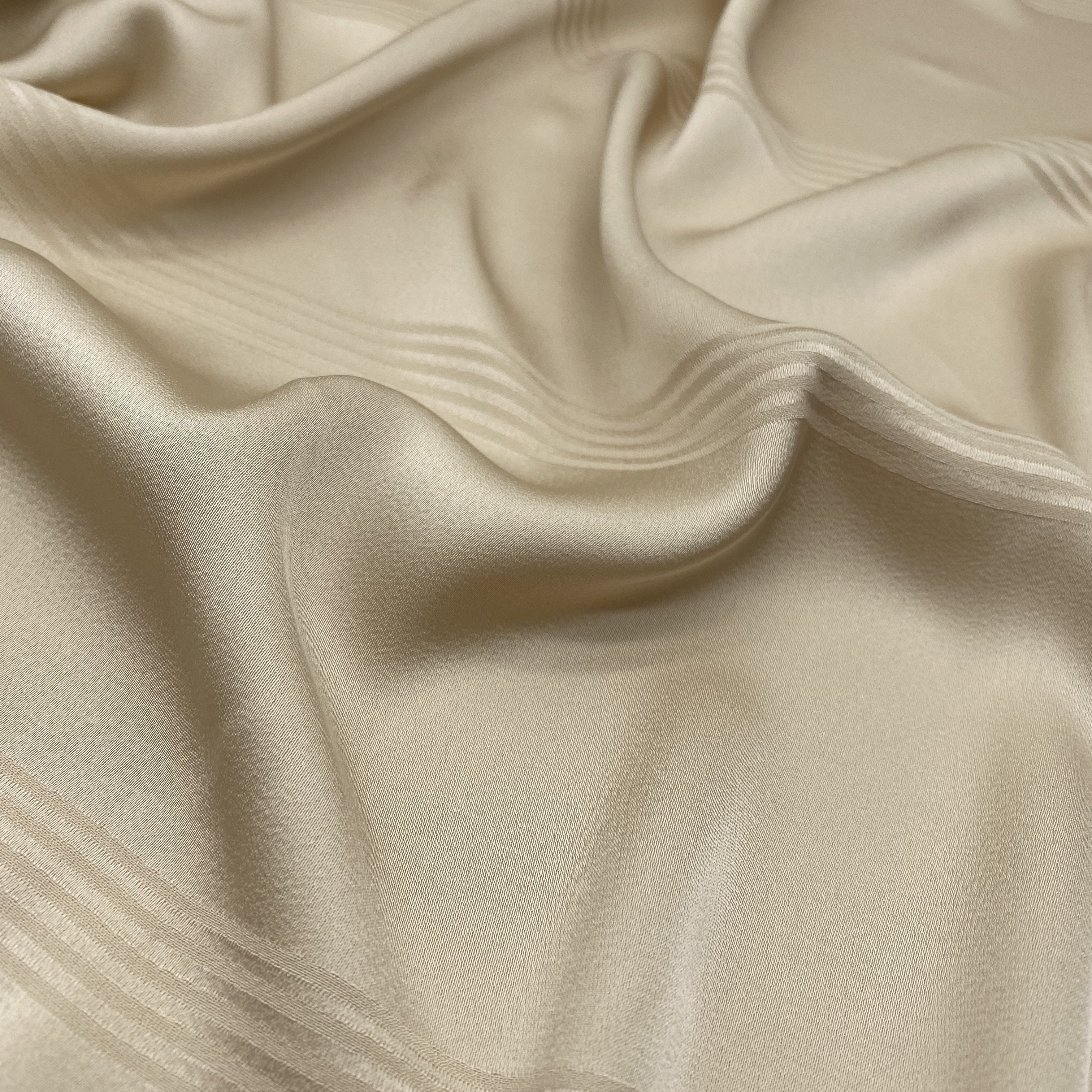 very soft handle and drape similar to acetic acid fabric 100%Polyester satin fabric Striped jacquard satin fabric