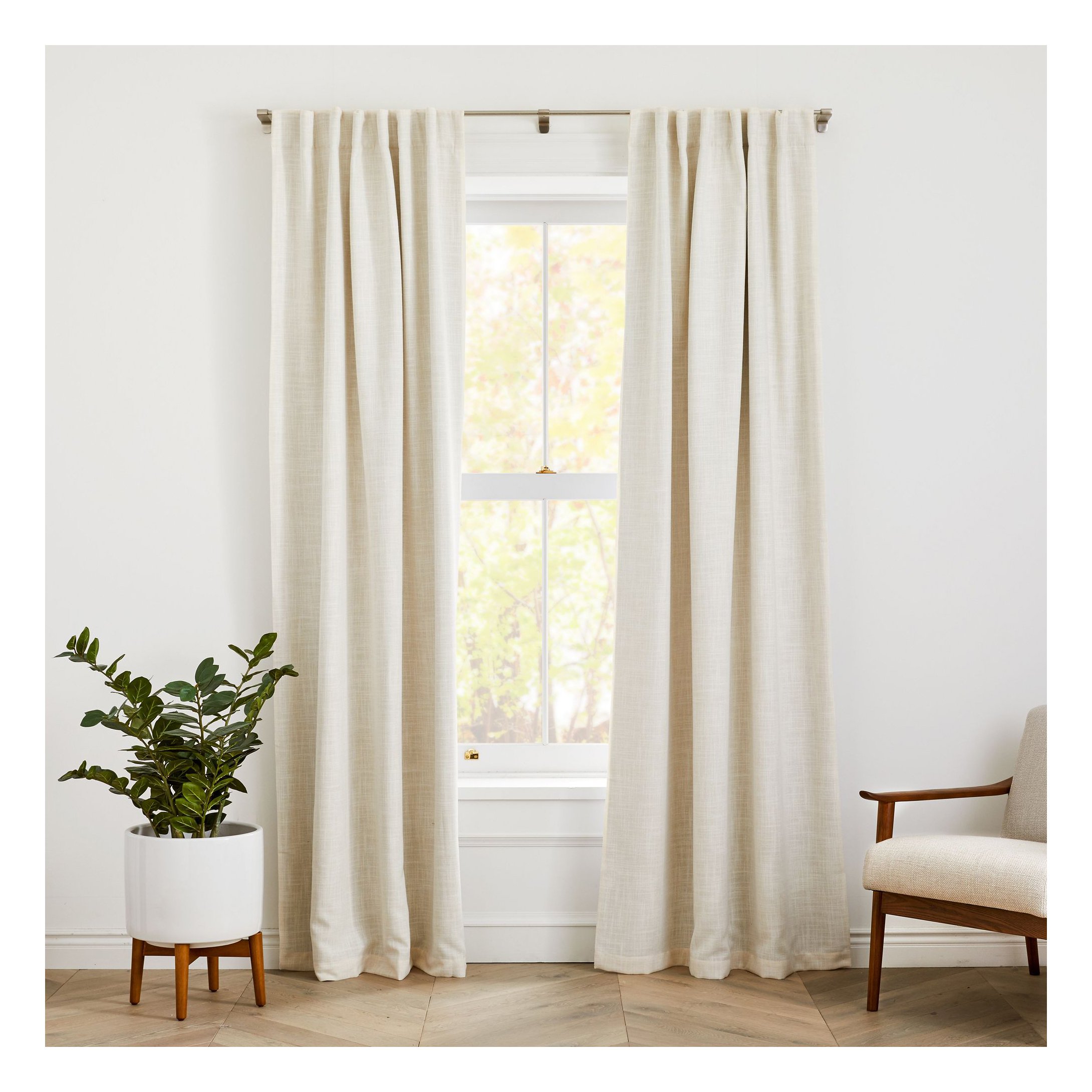 High Quality Custom Luxury Classic Blinds Drapes Blackout Linen Look Curtain for living room bedroom