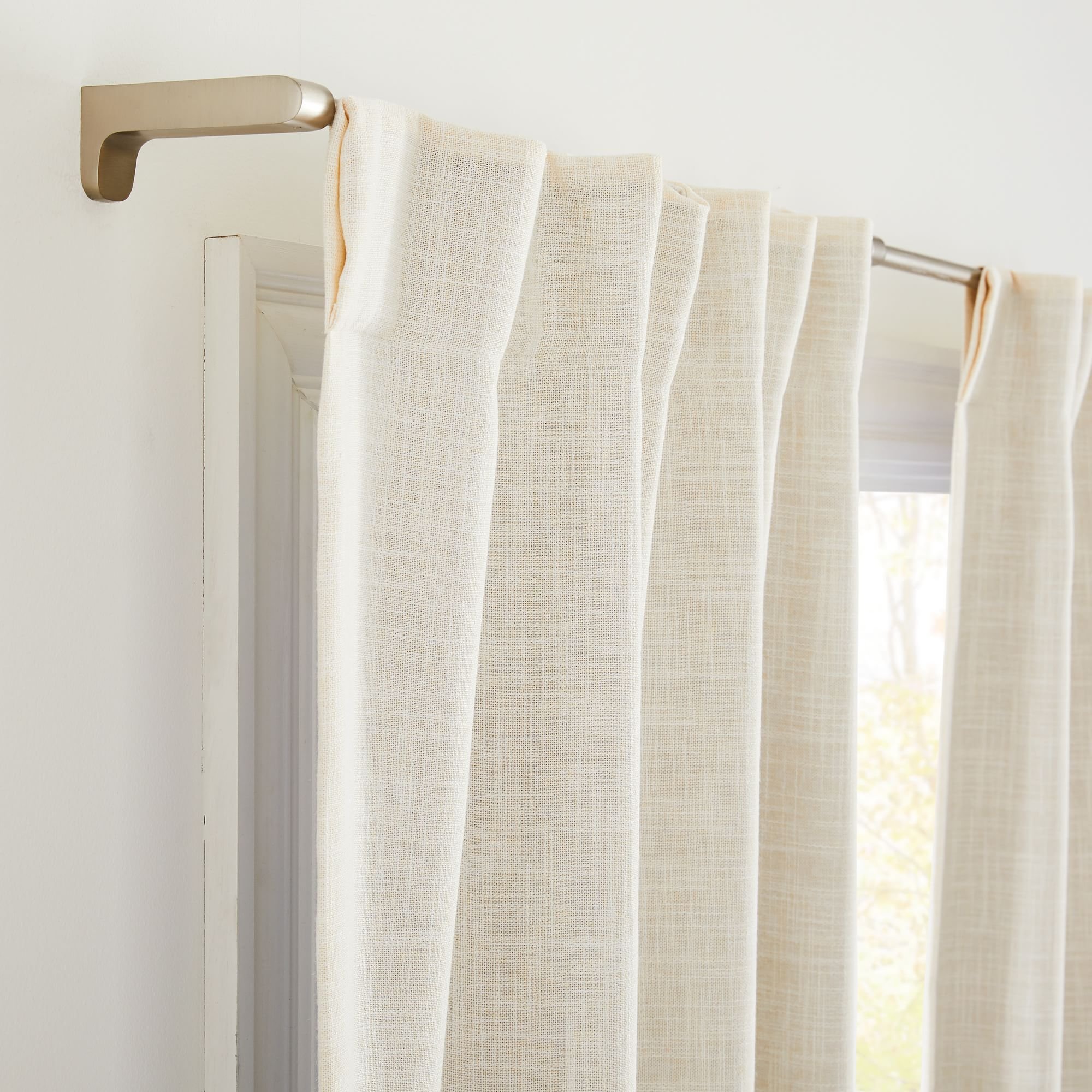 High Quality Custom Luxury Classic Blinds Drapes Blackout Linen Look Curtain for living room bedroom