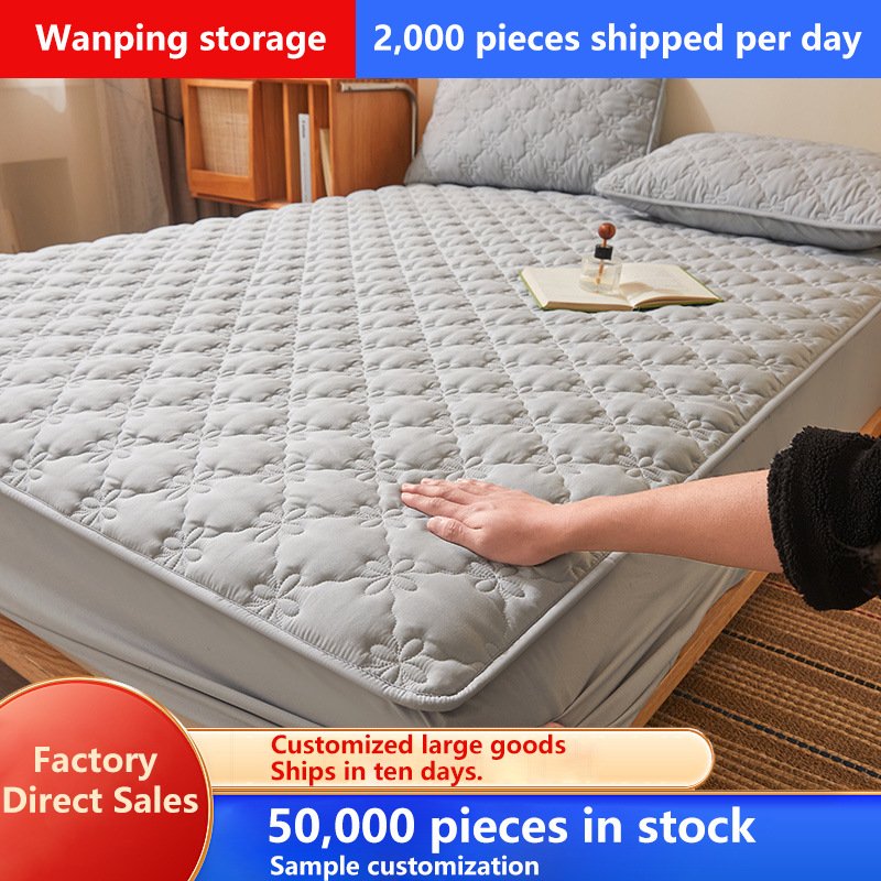 High Quality Bamboo Mattress Cover Protector Waterproof Fitted King Size Bed Sheet Adults Knitted Plain Style Home Use