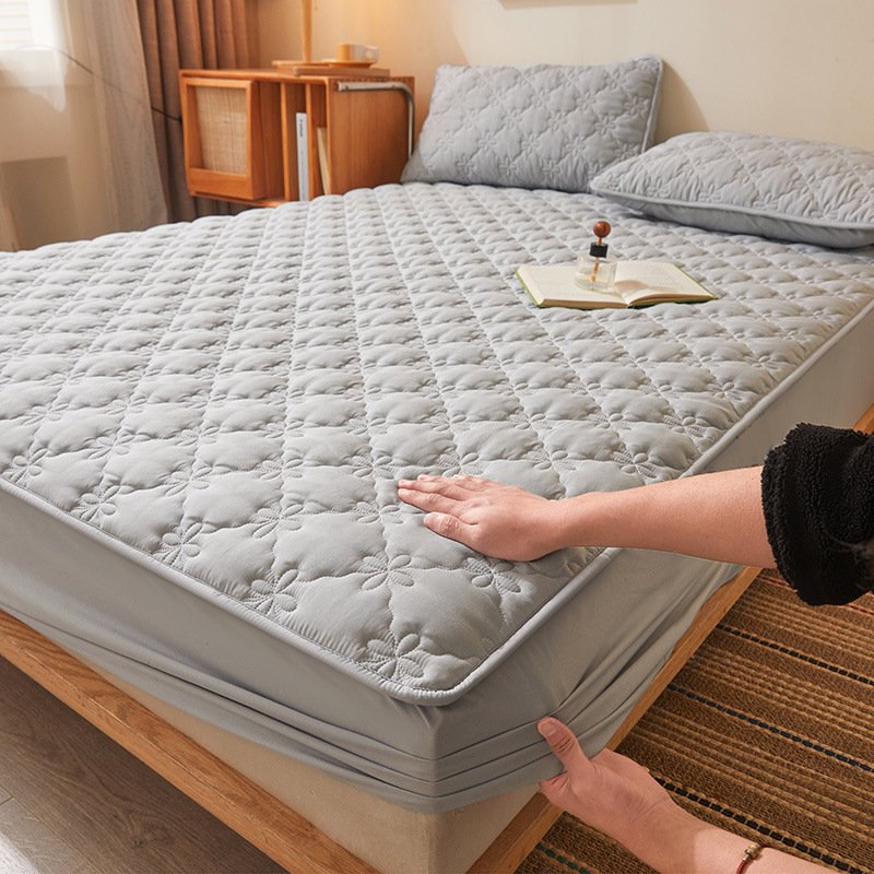 High Quality Bamboo Mattress Cover Protector Waterproof Fitted King Size Bed Sheet Adults Knitted Plain Style Home Use