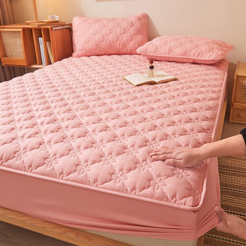 High Quality Bamboo Mattress Cover Protector Waterproof Fitted King Size Bed Sheet Adults Knitted Plain Style Home Use
