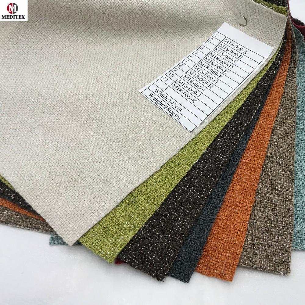 hotsale 100% polyester linen look fabric furniture fabric upholstery fabric
