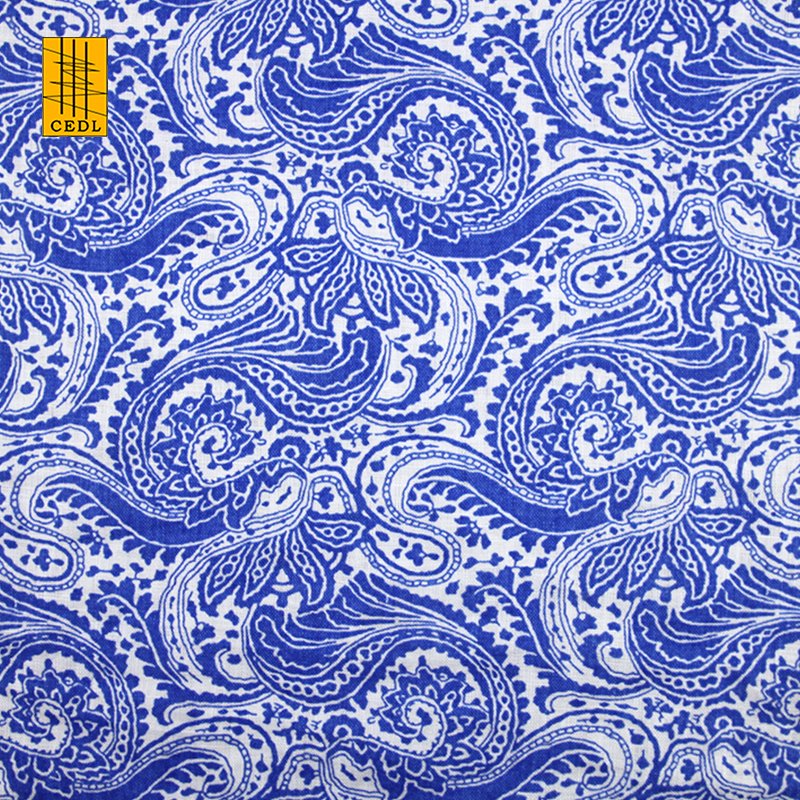 Fashion 100% Linen Printed Fabric European Flax Fabric for Skirt Dress Printed Cotton Fabric