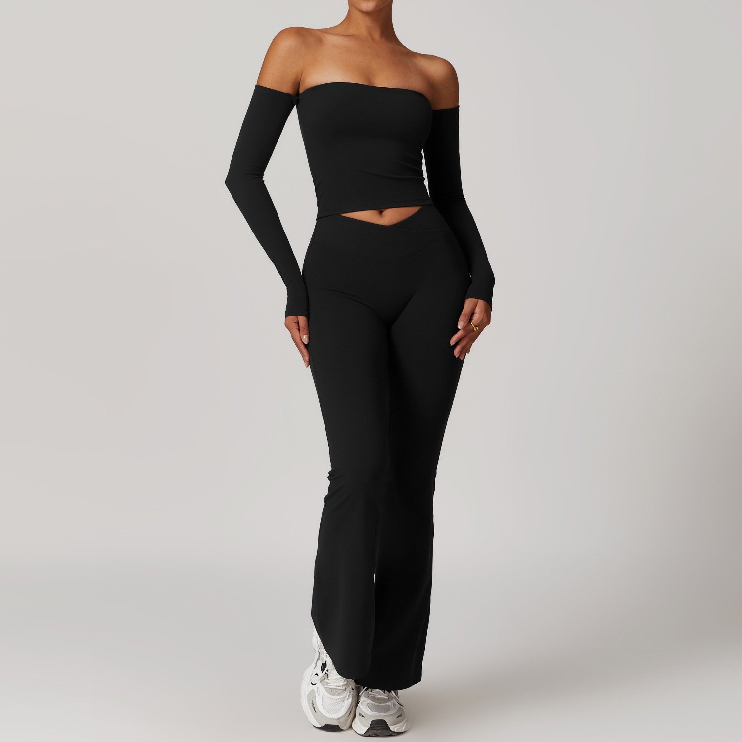 2024 fall new yoga suit leggings Sports bra Fitness suit Yoga long sleeved flared pants gym set yoga pants