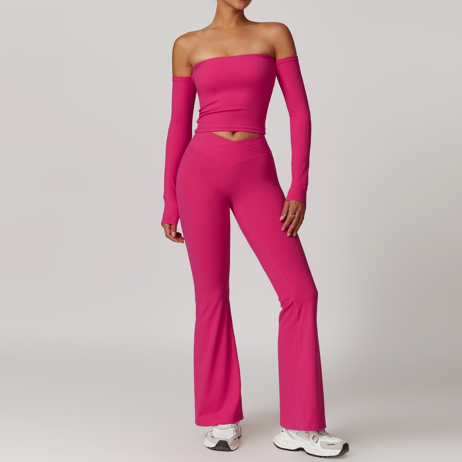 2024 fall new yoga suit leggings Sports bra Fitness suit Yoga long sleeved flared pants gym set yoga pants