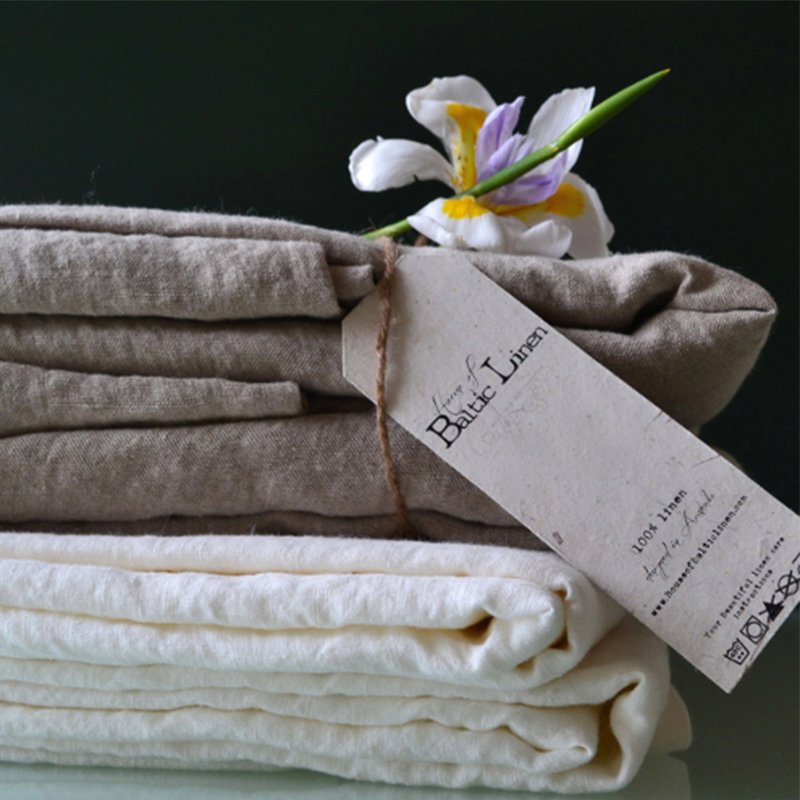 Vintage Rustic Stone Wased French 100% Flax Linen Fabric Wholesale For Bedding